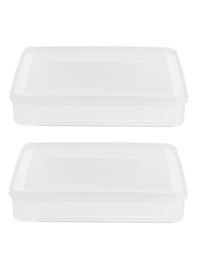COLLBATH 2pcs Dumplings Storage Box Refrigerator Container with Lid for Dumplings Stackable Kitchen Supply Easy to Clean Safe for Microwave and Freezer - Image 1